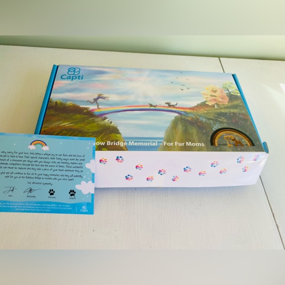 New in Box Wood Figure🌈”Rainbow Bridge” Tribute for Losing a 🐶;a perfect gift. - Picture 6 of 11